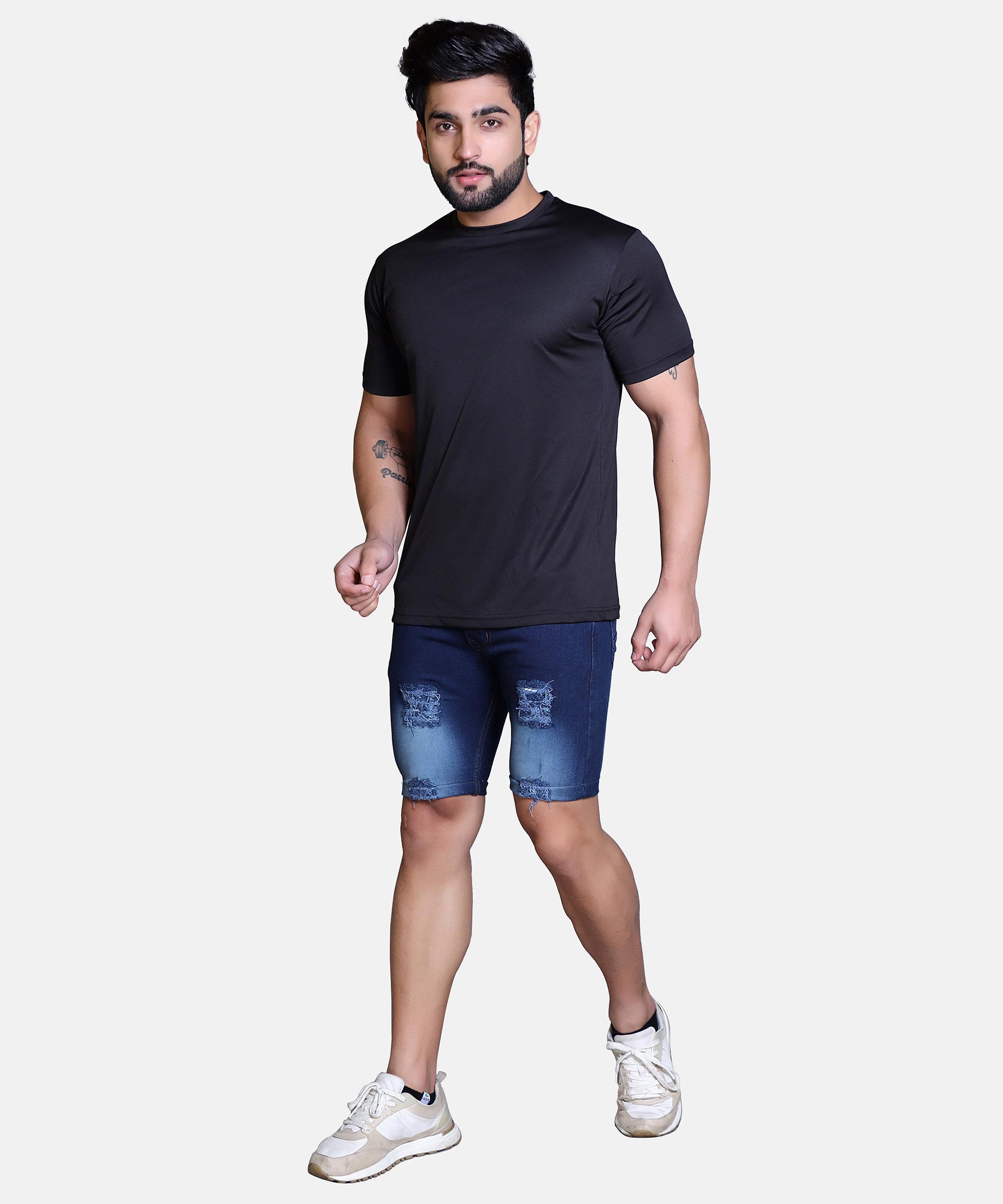 Men’s Regular Fit Shorts – Dark Blue HARD WASH