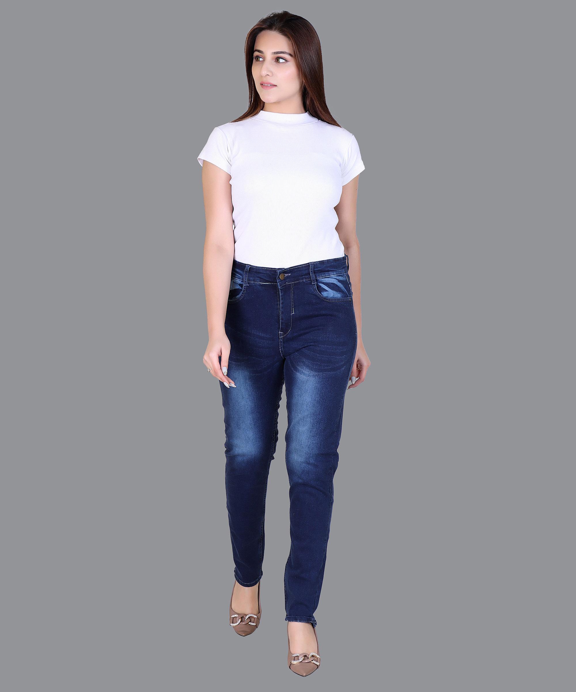 Women Jeans Solid – Navy Blue