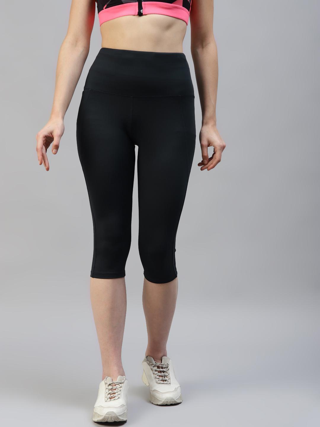 Women Dark Grey Active Wear Capris