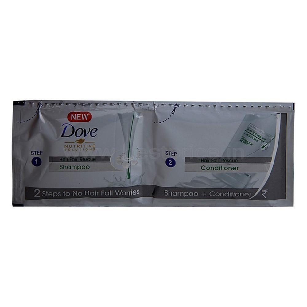 Dove Hairfall Rescue Hair Shampoo & Conditioner 16 N (12 ml Each)(Pack of 2)