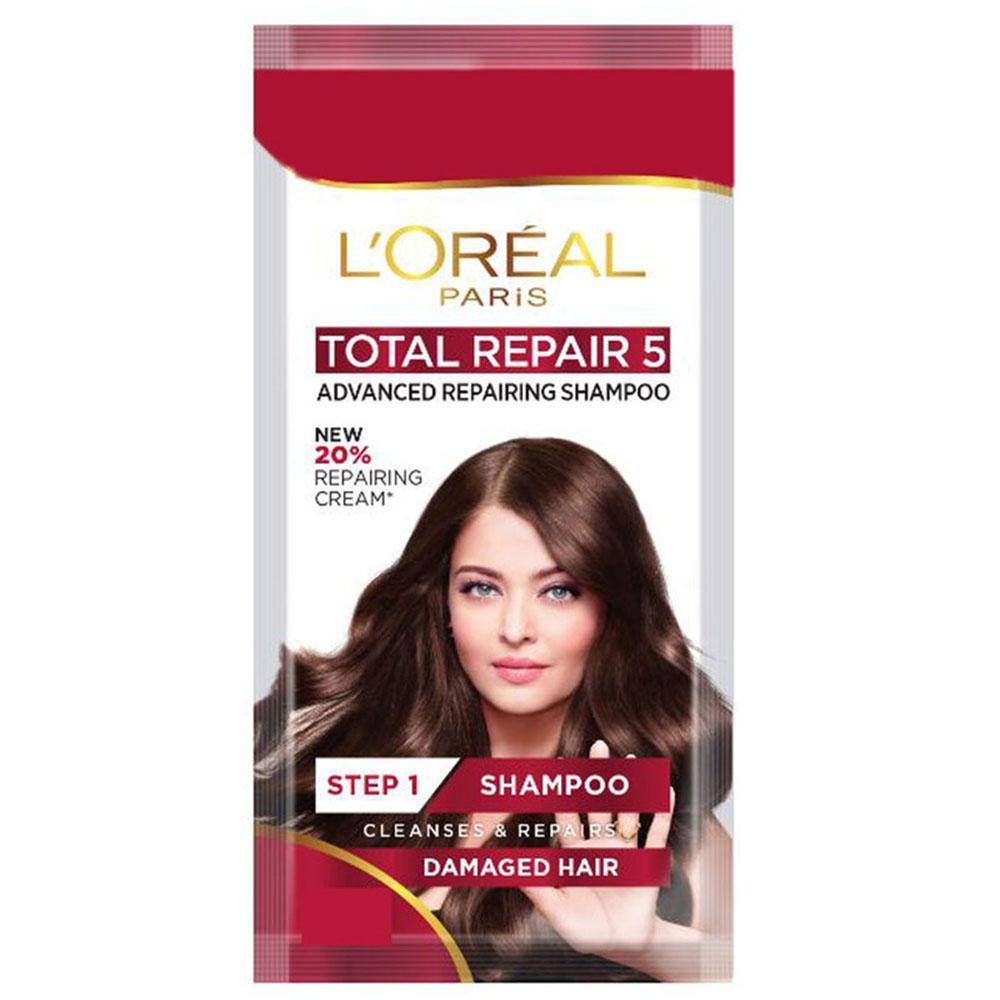 L'Oreal Paris Total Repair Hair Shampoo 7.5 ml (16 N)(Pack of 2)