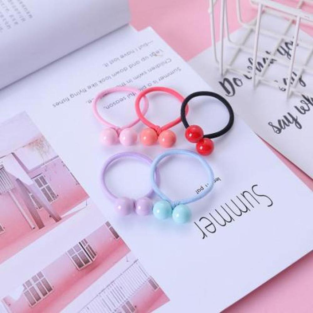 XIMI VOGUE™ Bead Hair Rope for Children(3 Pc) (Pack of 5)