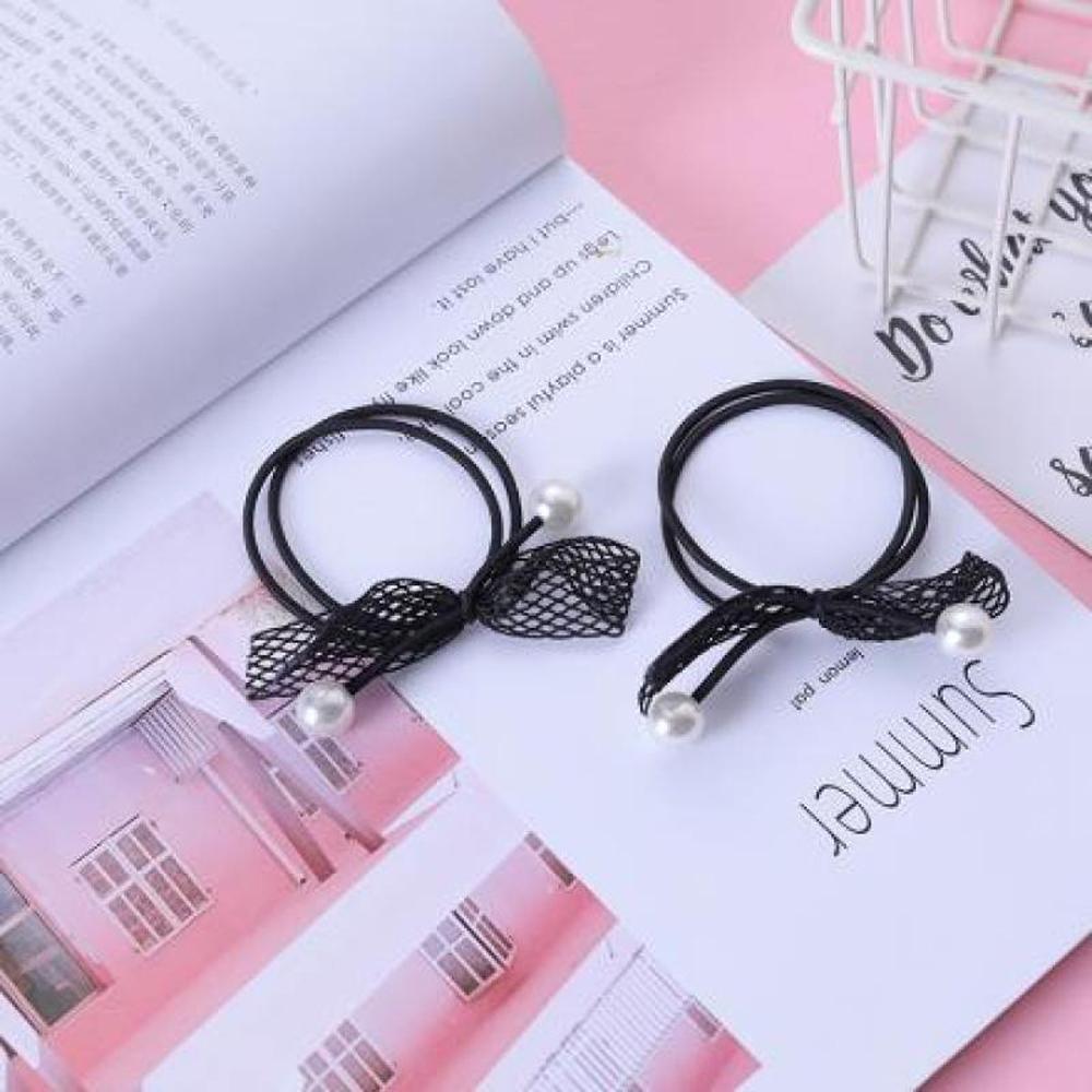 XIMI VOGUE™ Stylish Pearl Hair Rope(2 Pcs) (Pack of 5)