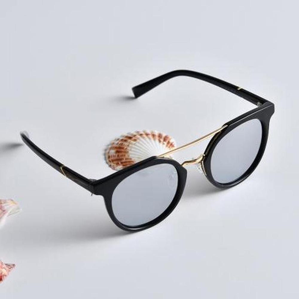 XIMI VOGUE™ STYLISH SUNGLASSES- BLACK FRAME AND SILVER COTING