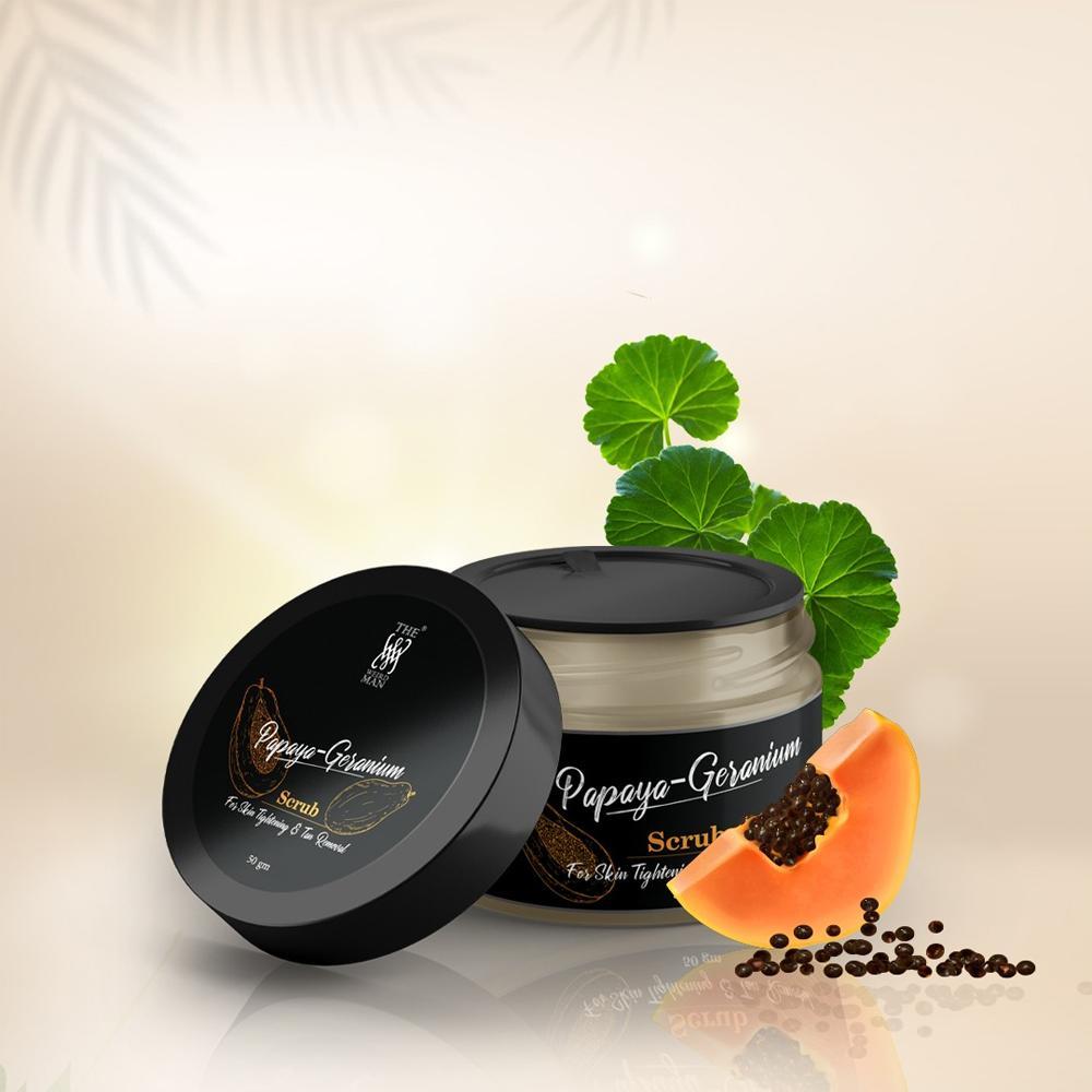 The Weird Man Papaya-Geranium Scrub For Tan Removal (50 gm)