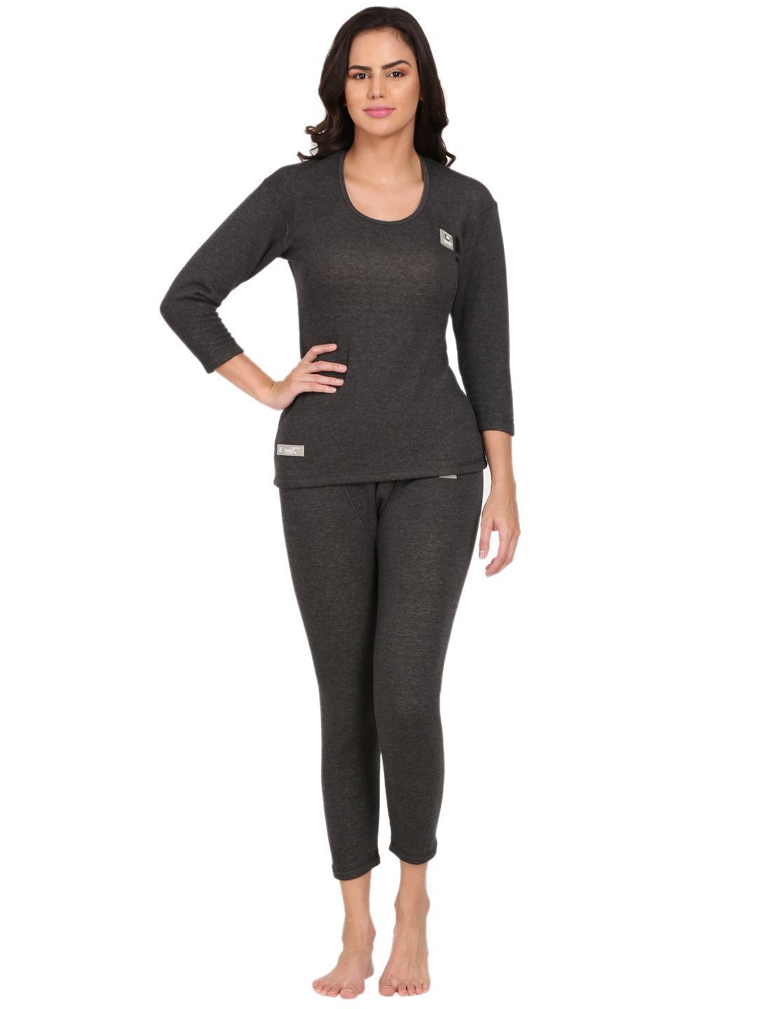 OOSHIN UK Womens Black  Thermal Basic Set 