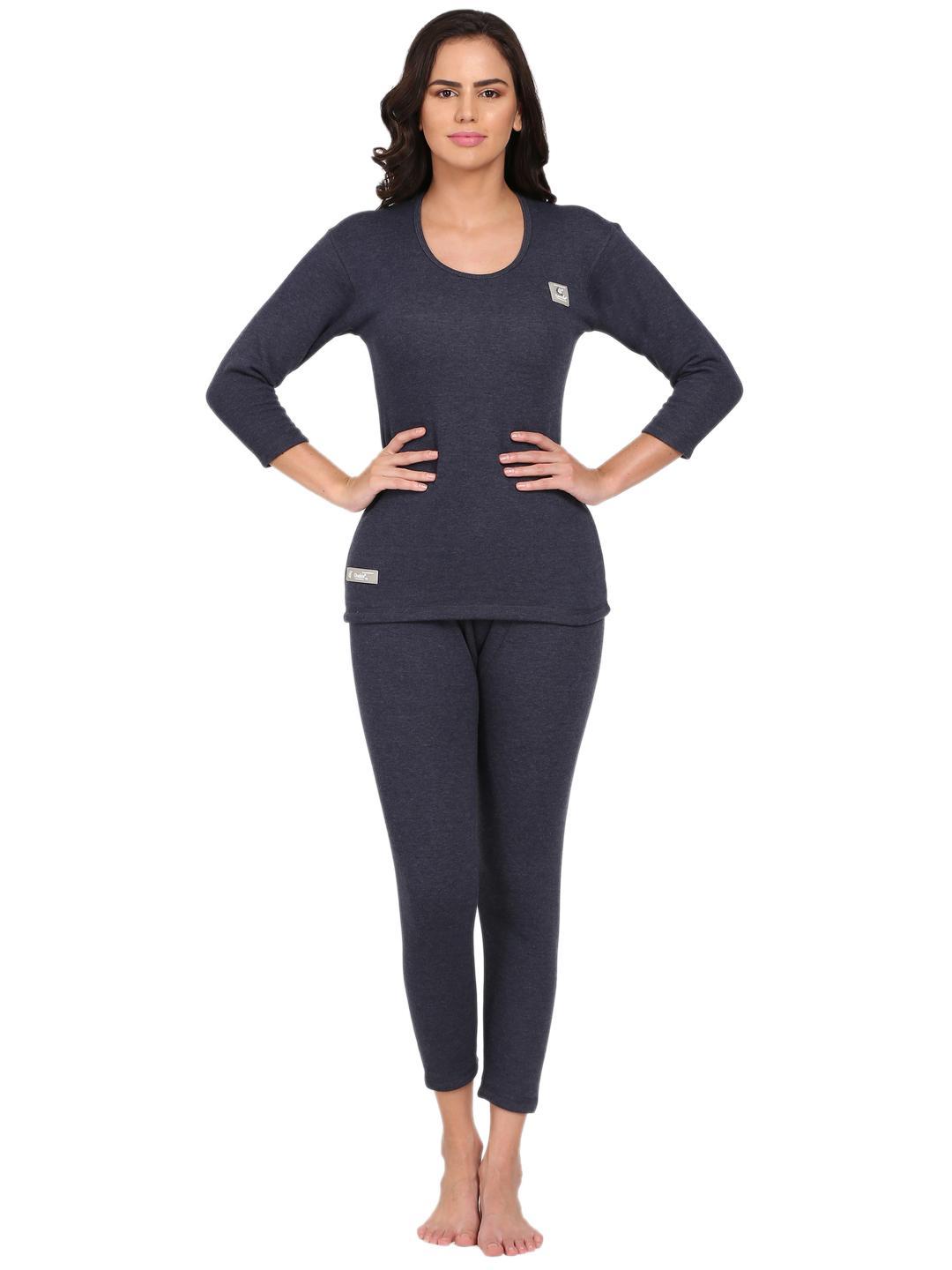 OOSHIN UK Womens Navy  Thermal Basic Set 