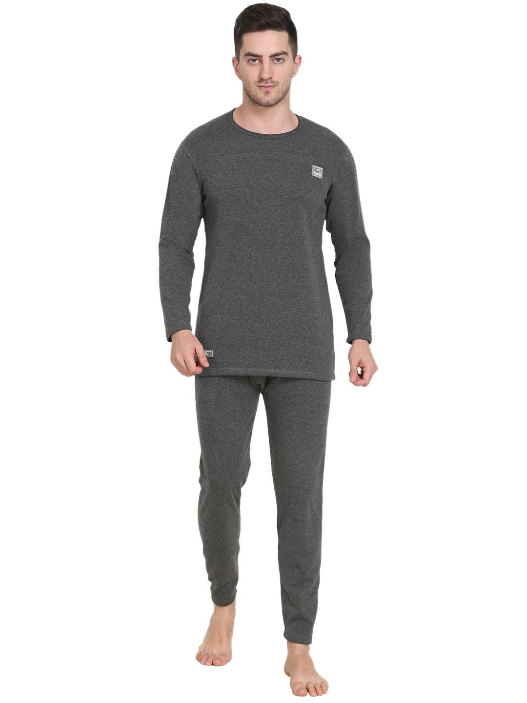 OOSHIN UK Mens Dark Grey Thermal Gold Set