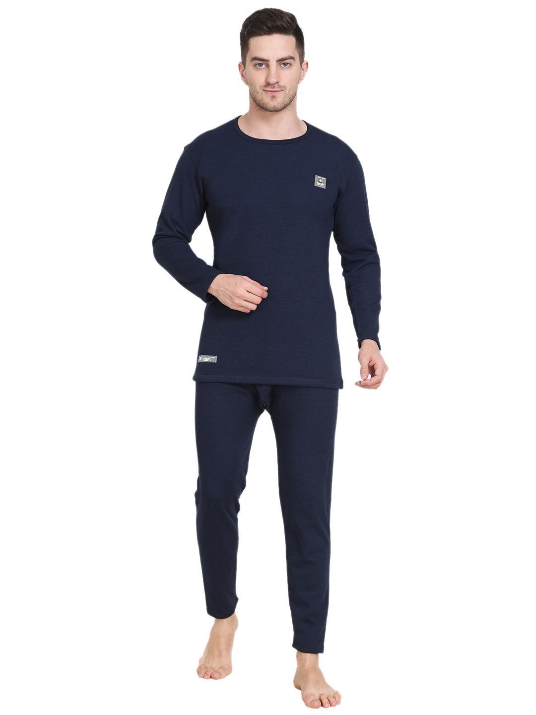 OOSHIN UK Mens Navy Thermal Signature Set
