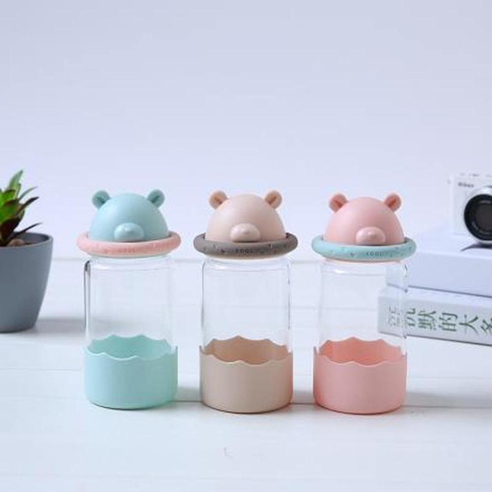 XIMI VOGUE™ Cute Bear Glass Bottle 340ml