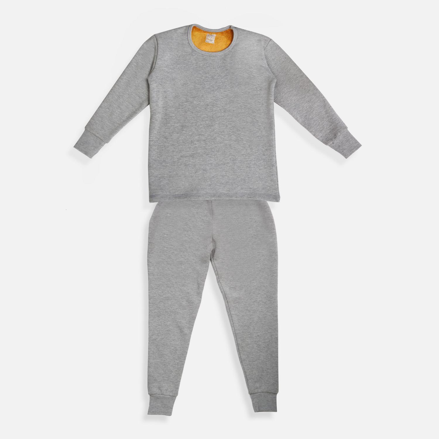 OOSHIN UK Golds Kids Light Grey Thermal Set 