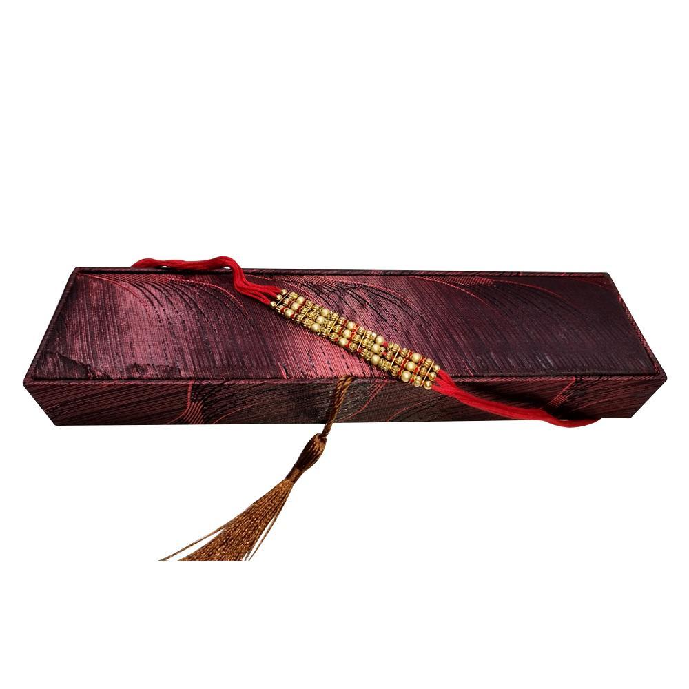 Rakhi with Beads Design and Stones Rakhi Raksha bandhan Designer Rakhi for Bhaiya (Pack of 3)