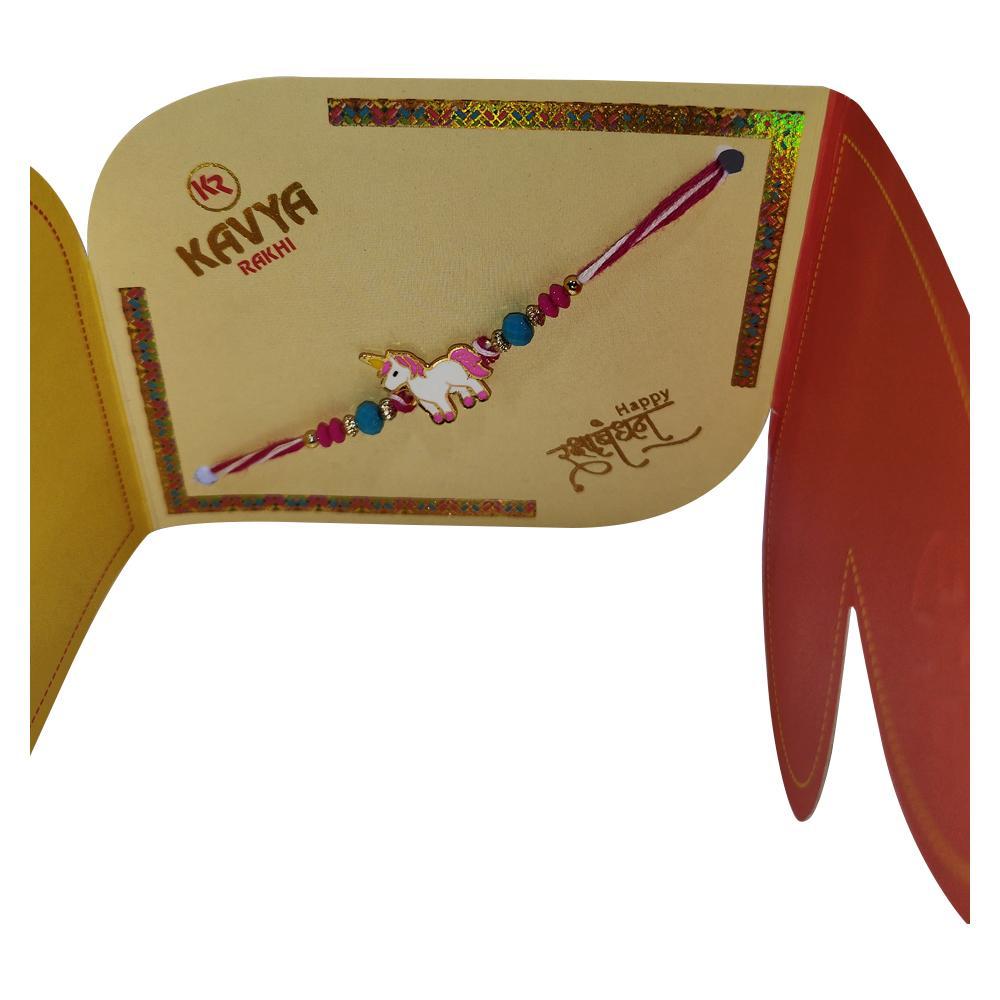 Rakhi with unicorn and beaded design design  Rakhi Raksha bandhan Designer Rakhi for Bhaiya (Pack of 12)