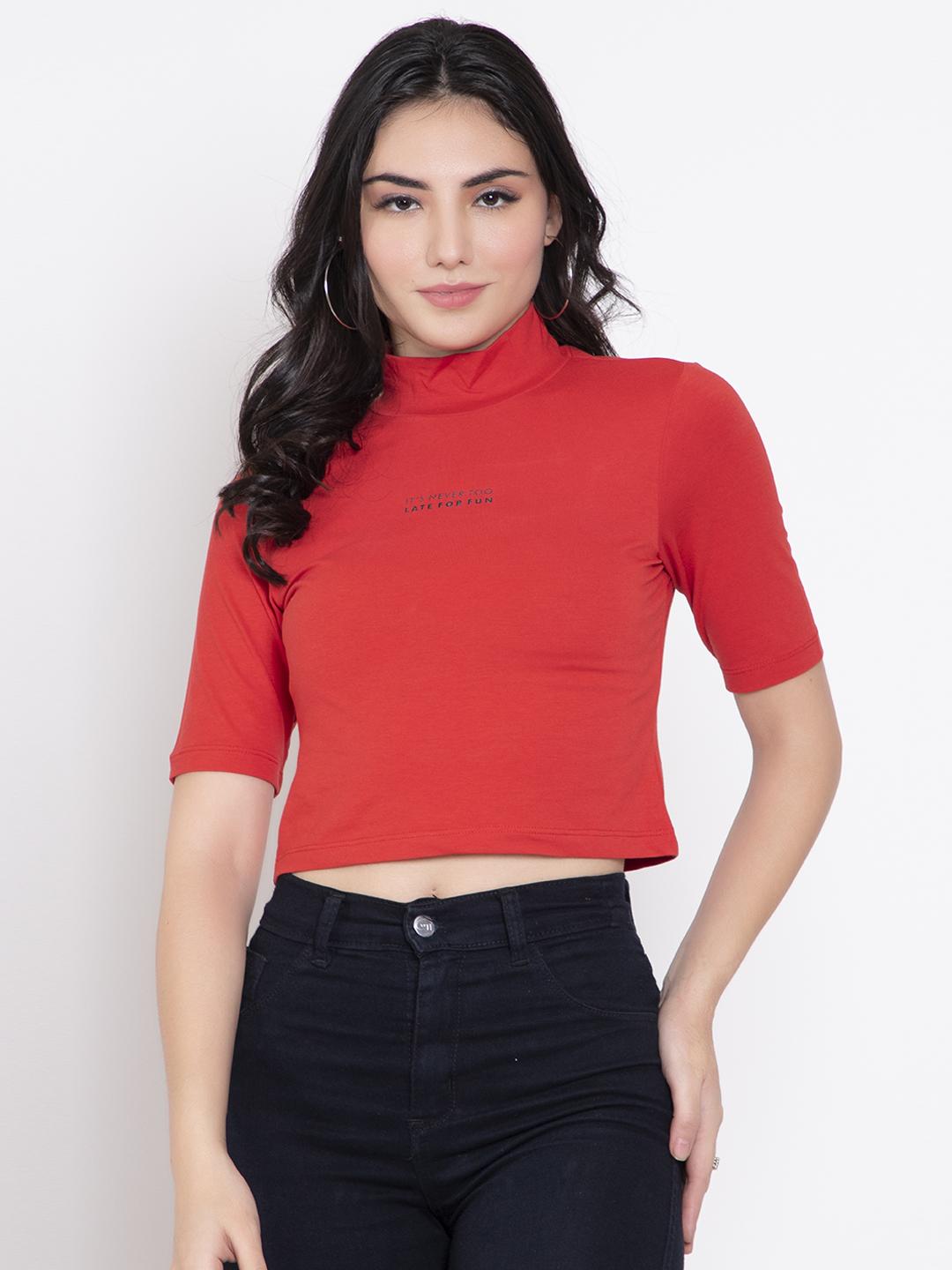 Red Crop Top