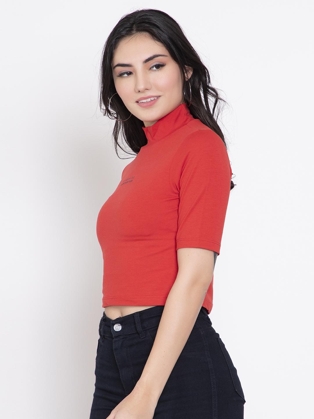 Red Crop Top
