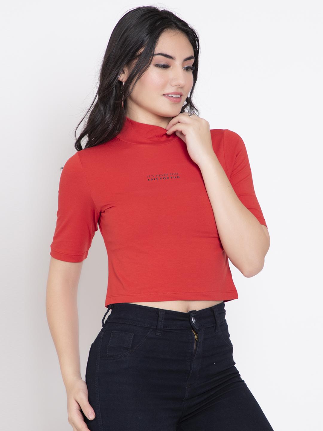 Red Crop Top
