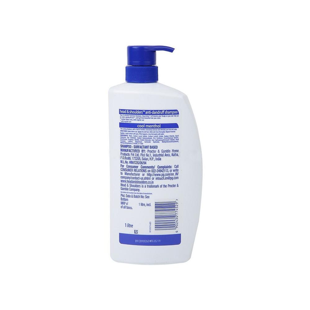 Head & Sholders Shampoo Cool Menthol, 1L
