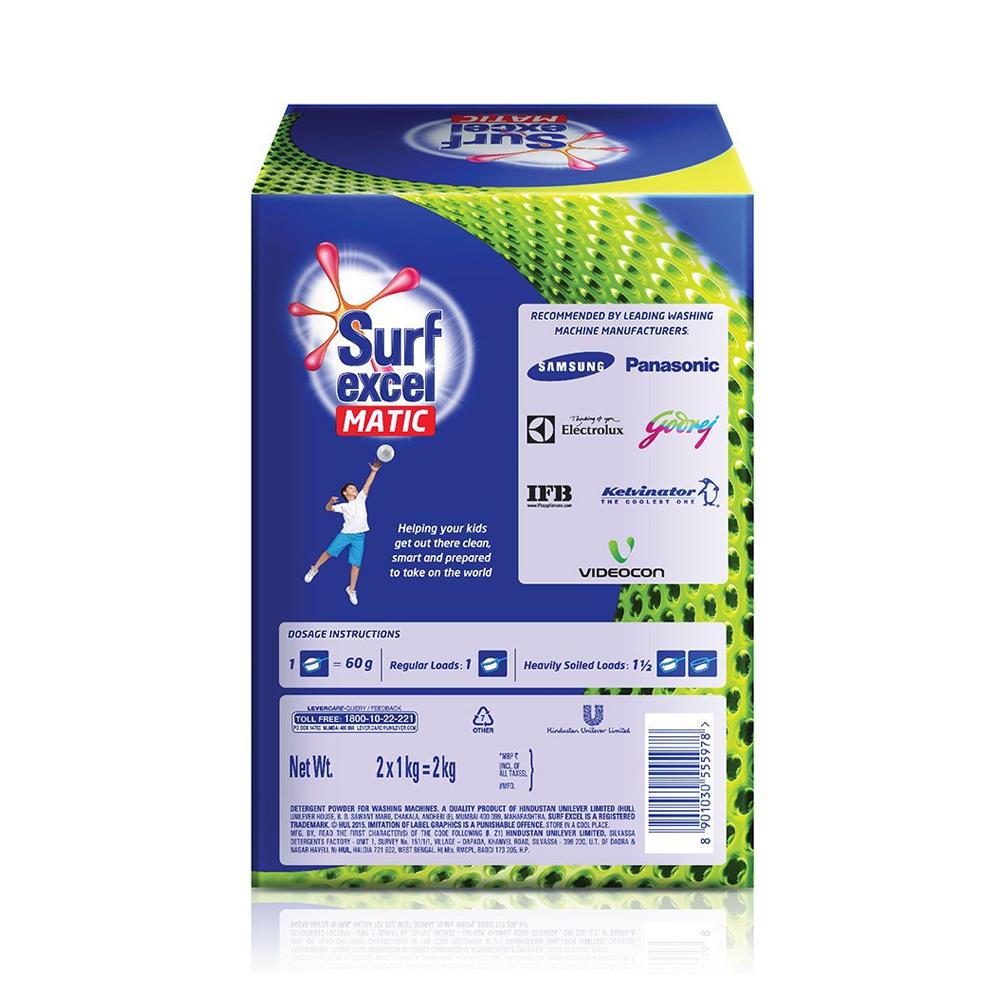 Surf Excel Matic Powder Top Load, 2Kg