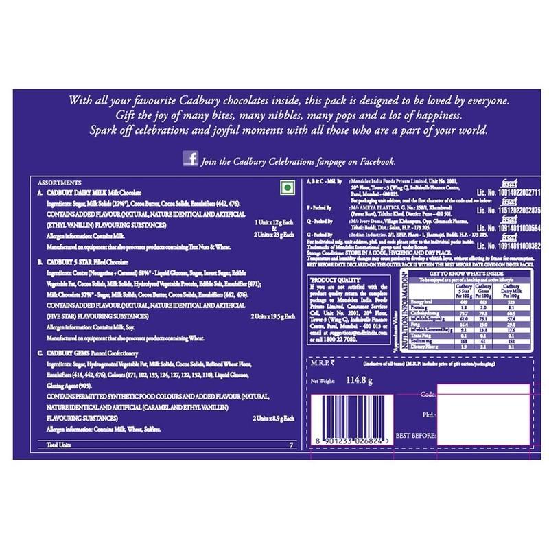 Cadbury Celebration Assorted Chocolates Gift Pack 146.8 g