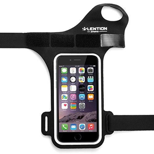LENTION Premium Sporty Series Armband 5.5 inches Black with Green for Apple iPhone High Quality
