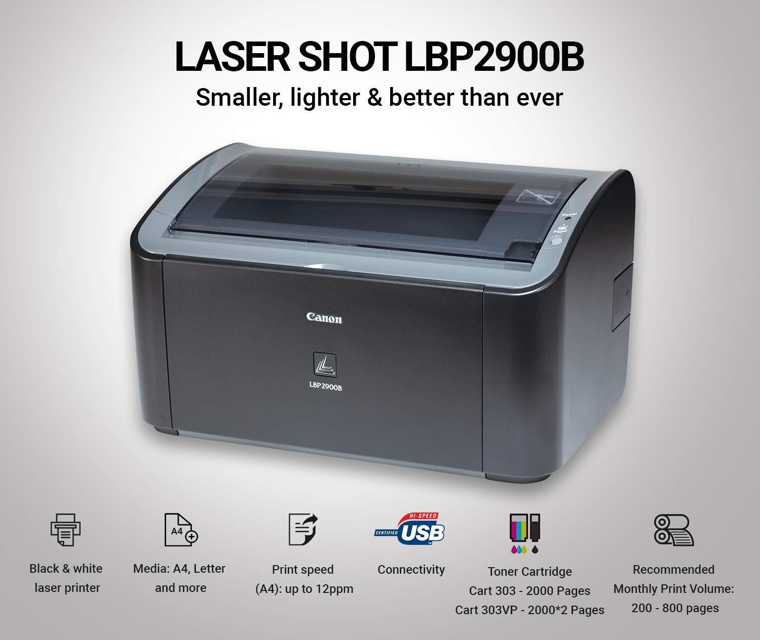 Canon Image Class LBP2900B Single Function Laser Monochrome Printer (Black) 