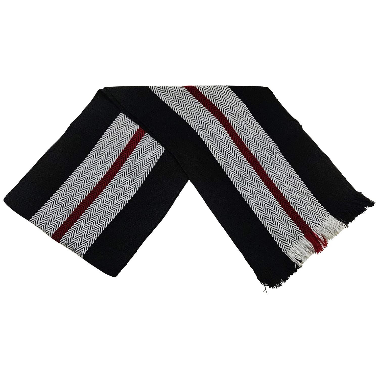 Graceway Men And Women Woolen Black Muffler For Winter Season