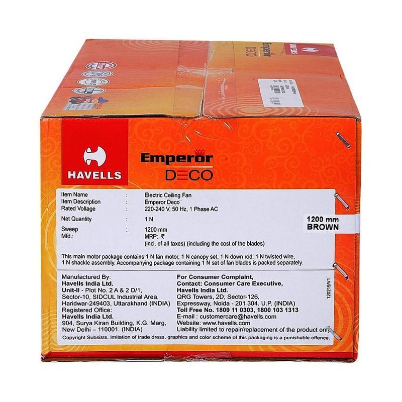 Havells Ceiling Fan Model Emperor Deco, 1 N