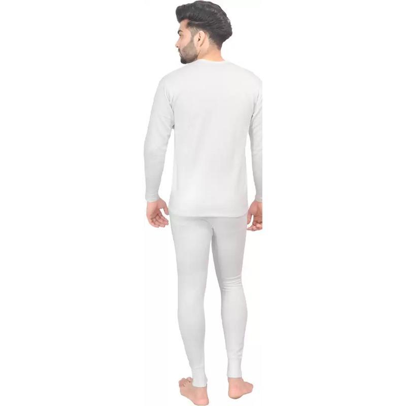 Picot Men Thermal Set White (Top & Lower)