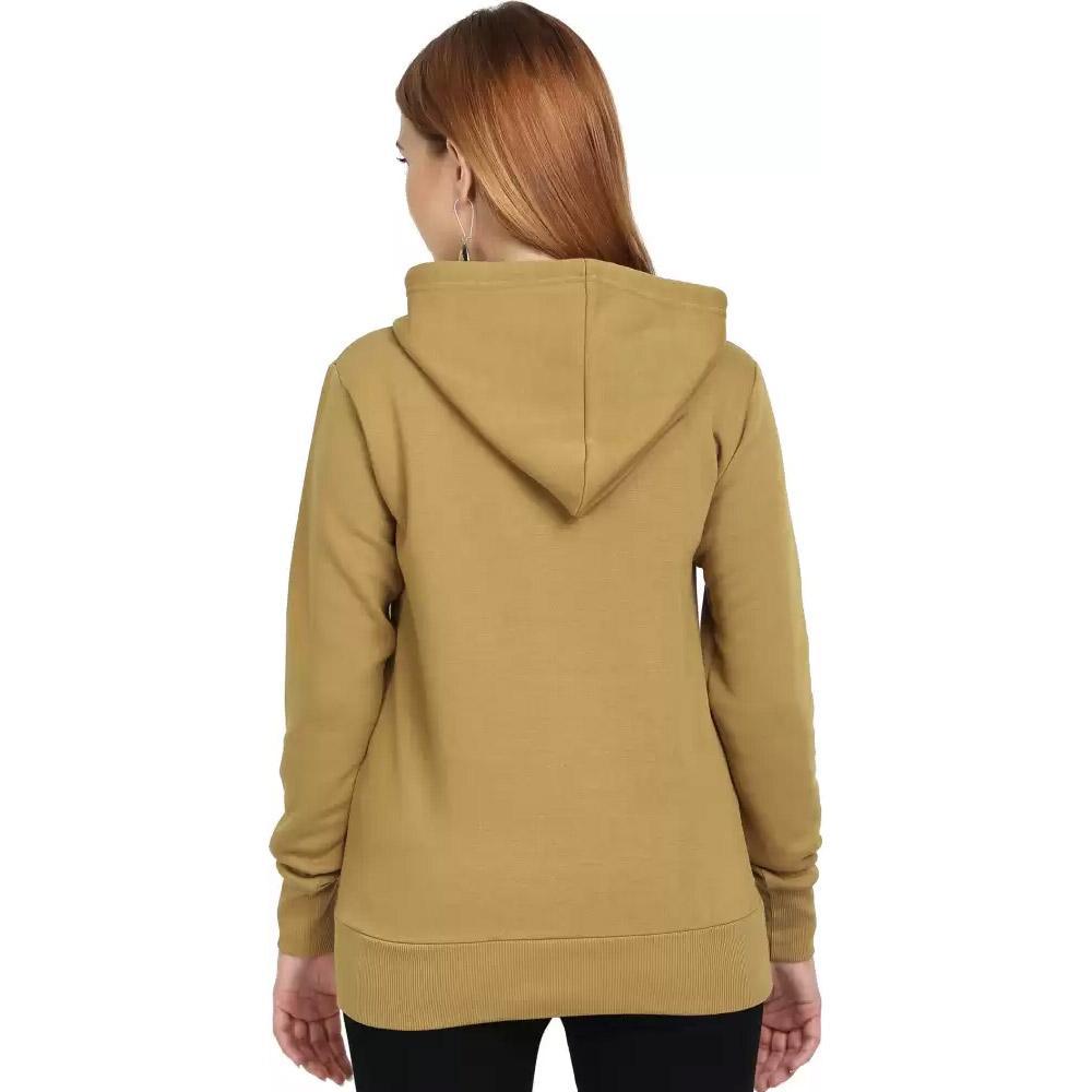 Companion Full Sleeve Solid Women Sweatshirt Mustard