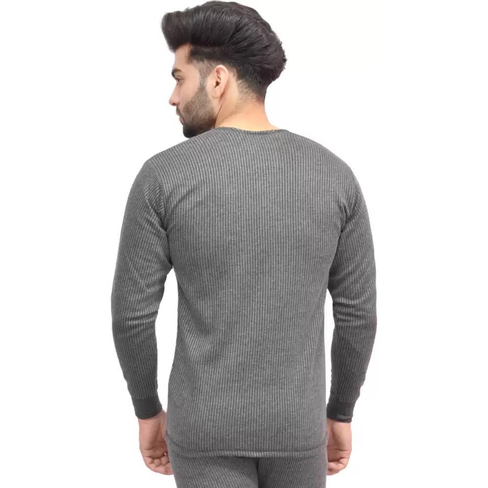 Picot Men Thermal Grey Top 