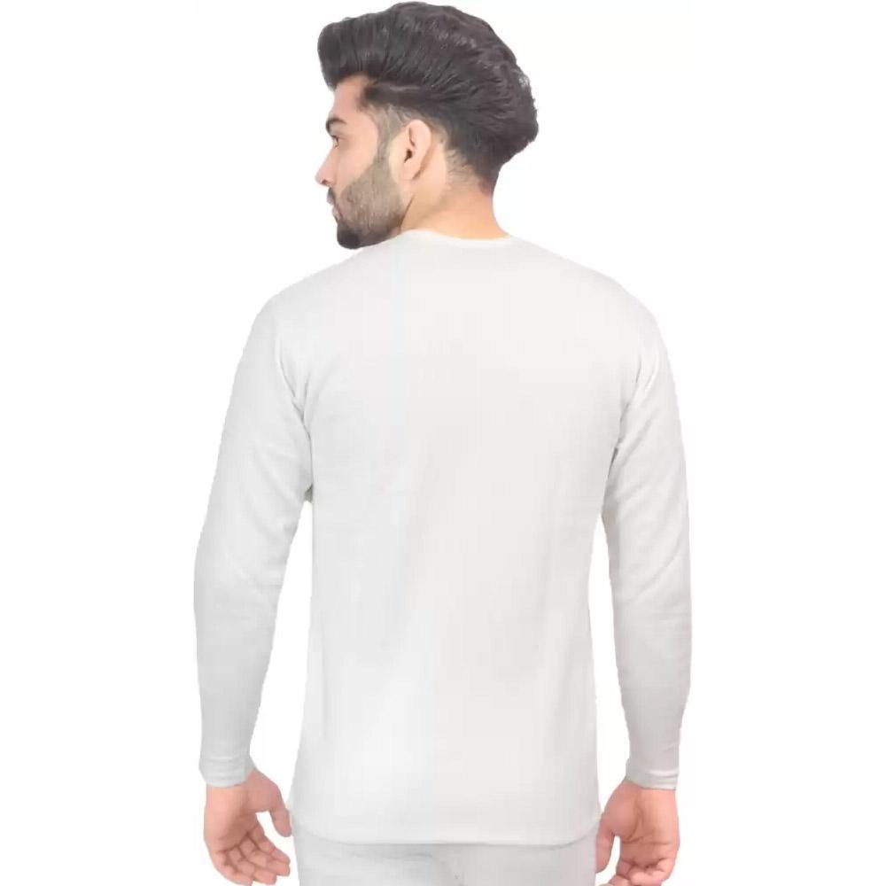 Picot Men Thermal White Top 