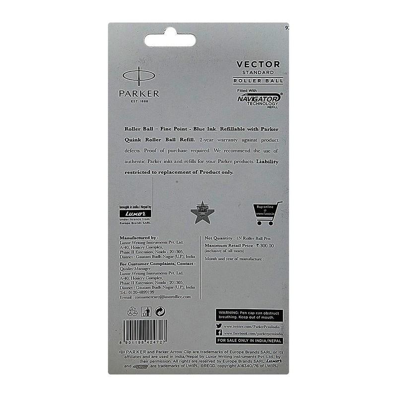 Parker Vector Roller Pen Blue, Standard , 1 N