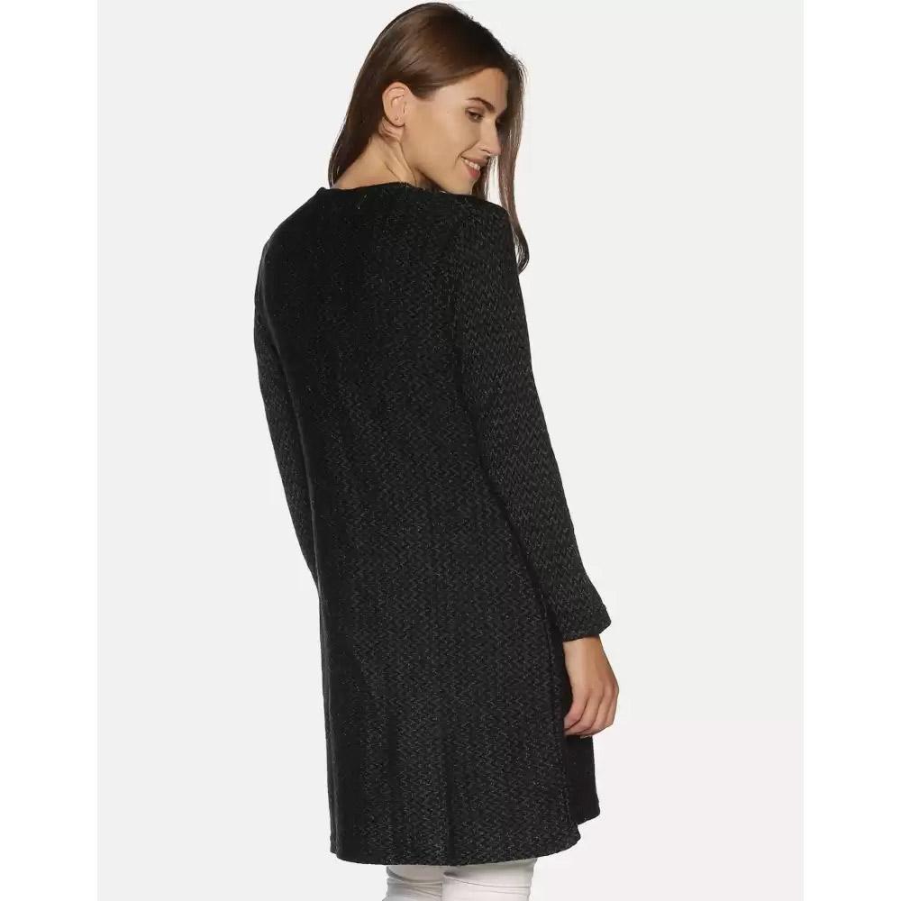 Companion Women Full Sleeve Black Shrug