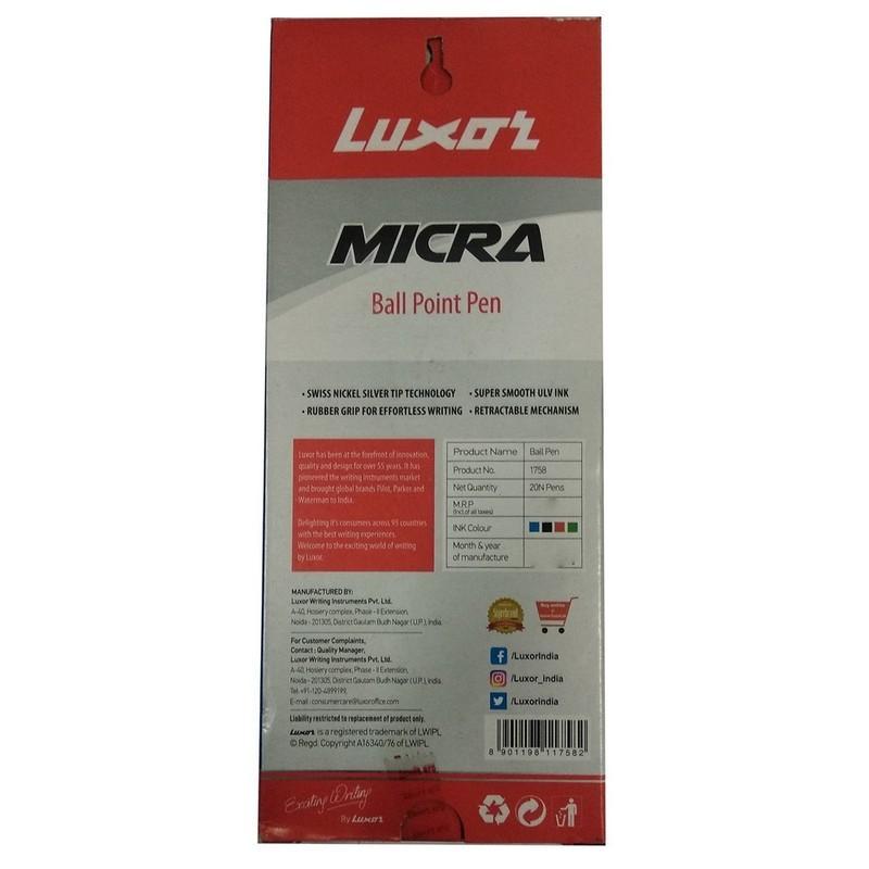 Luxor Micra Blue Ball Point Pen 20 N