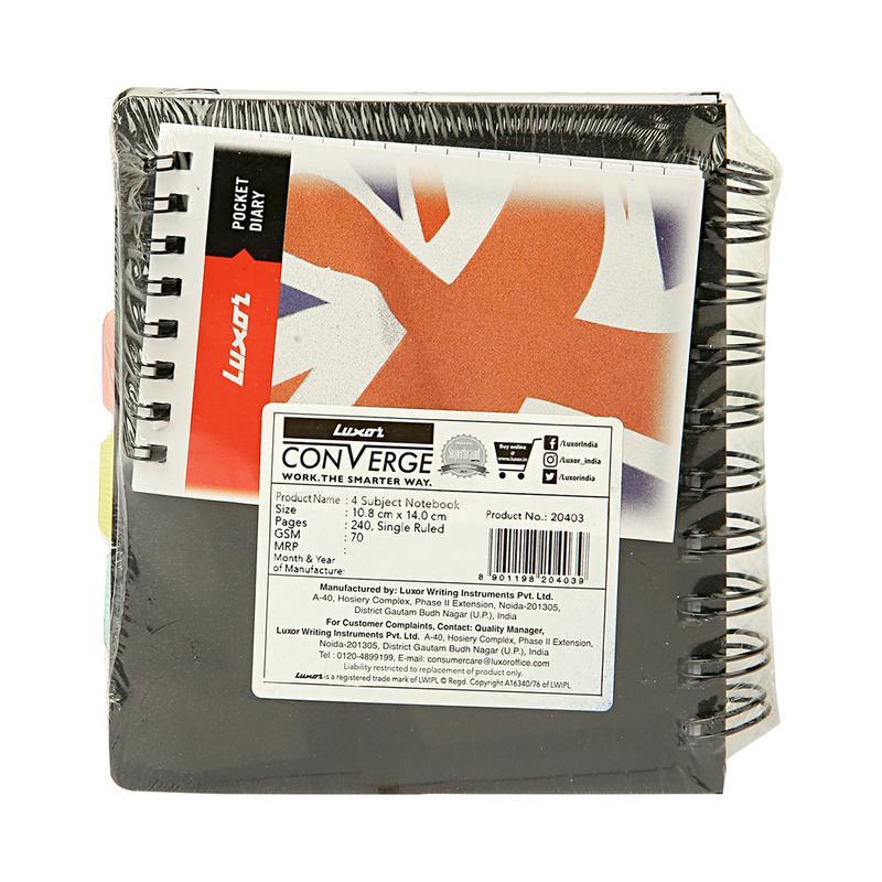 Luxor Wiro Notebook A6 4 Subject 1 N