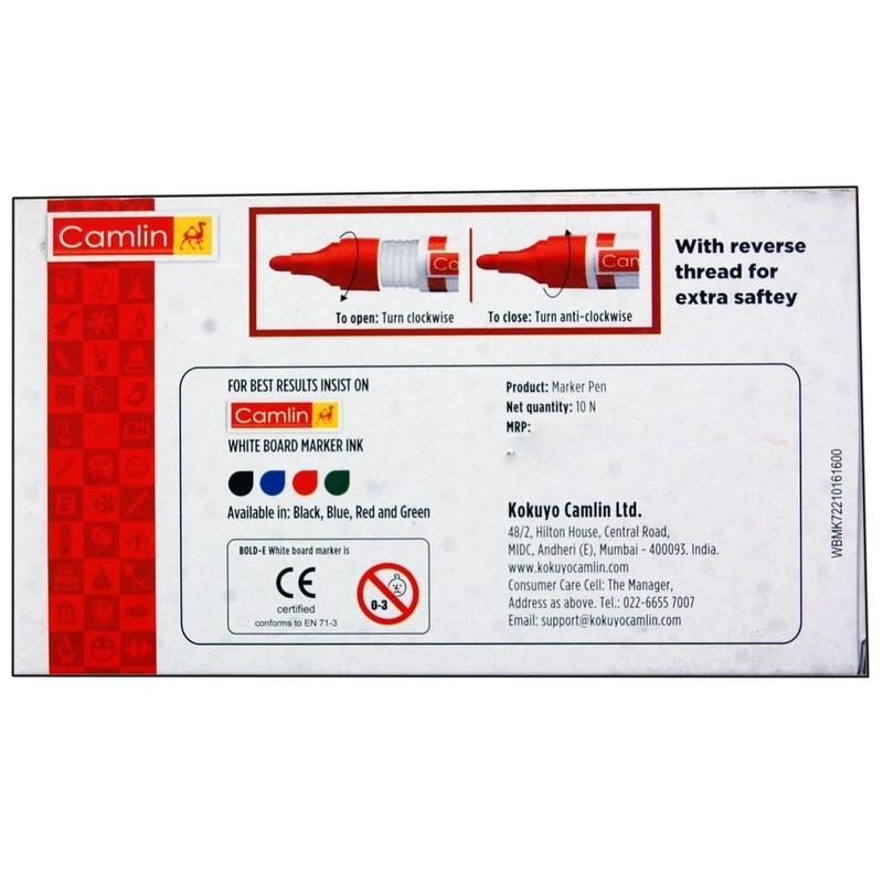 Camlin Whiteboard Marker Bold E, 10 N