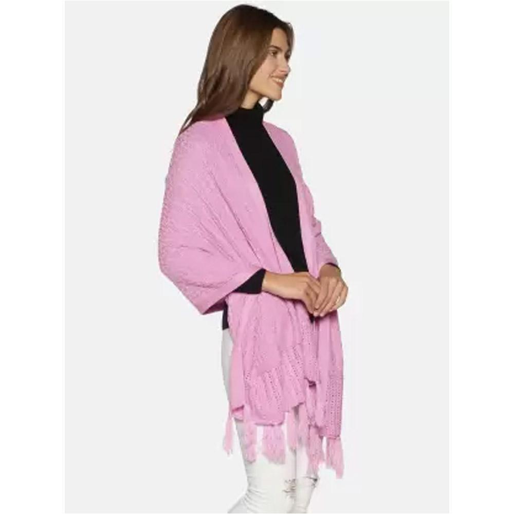 Companion Cotton Self Design Women Shawl  (Pink)