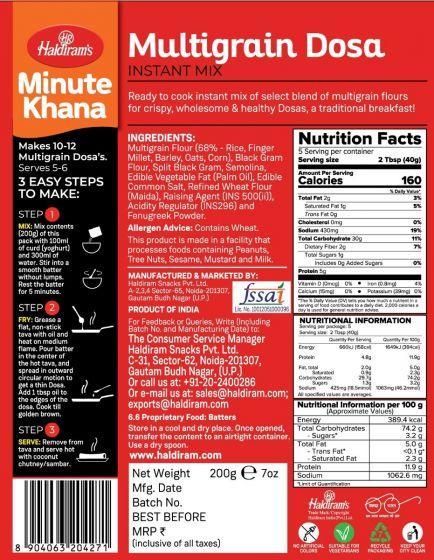 Haldiram Instant Mix Multigrain Dosa 200gm