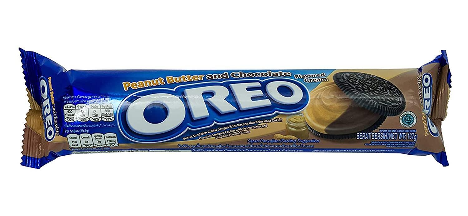 Oreo Peanut Butter & Chocolate Cream Flavoured Sandwich Cookies
