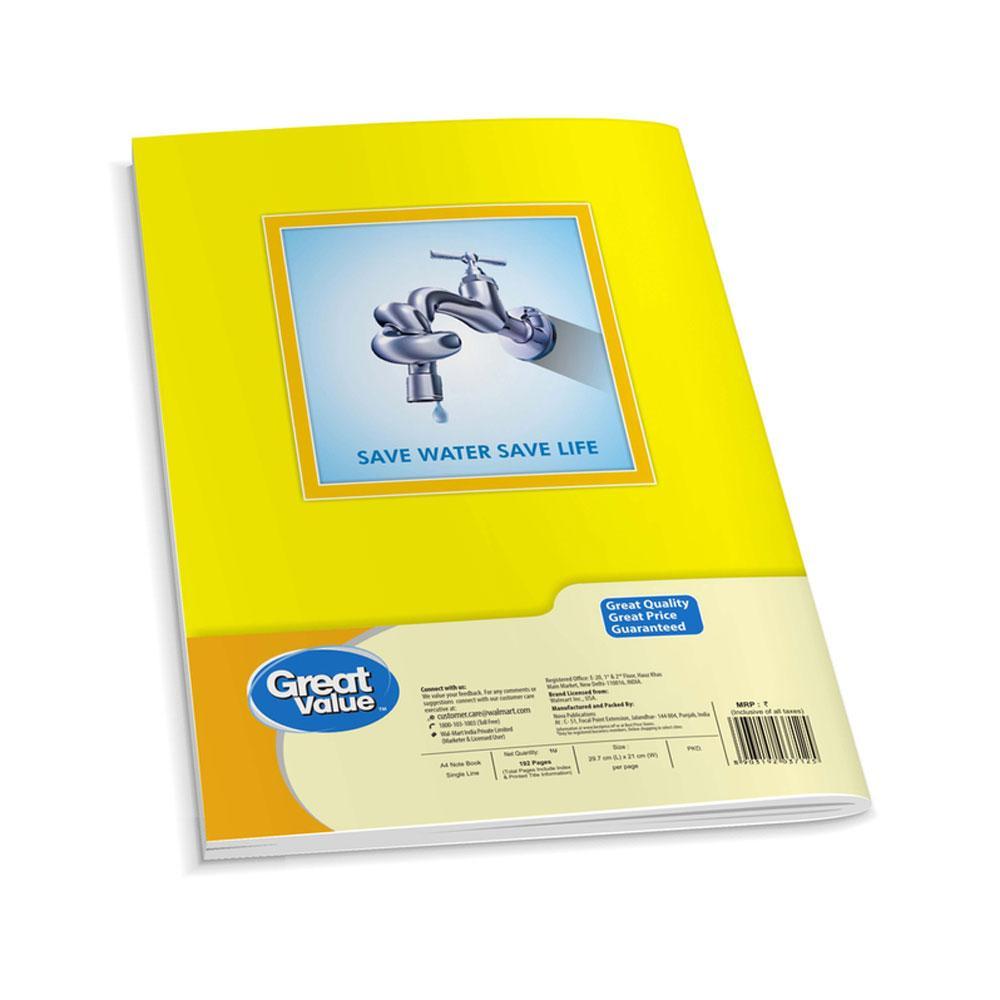 Great Value Single Rule Notebook 192 Pages