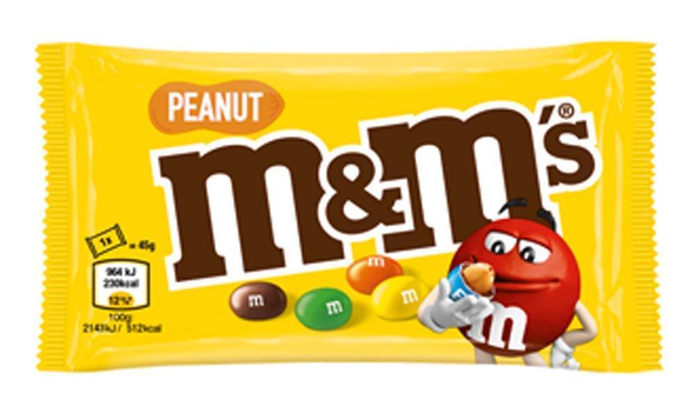 MARS M&M's Peanut Single, 45 g - Pack of 24