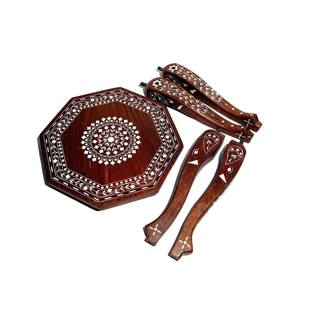 Kbl Beautiful Wooden Folding Table for Living Room Size-12 inch