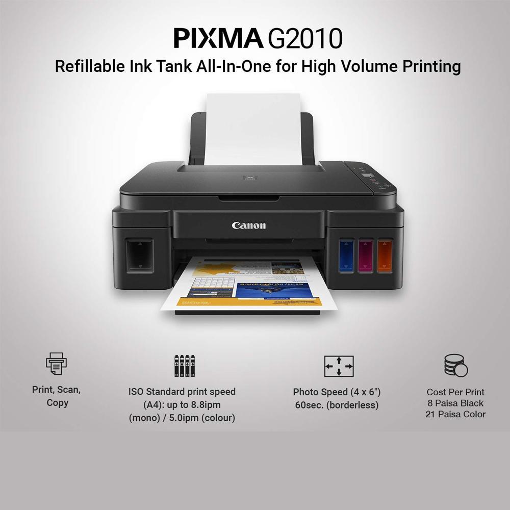 Canon Pixma G2010 All-in-One Ink Tank Colour Printer (Black)
