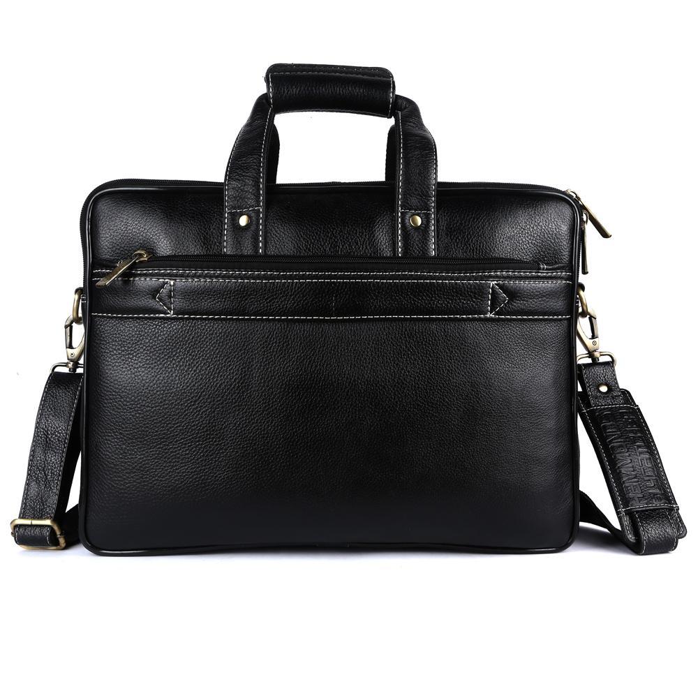 Hammonds Flycatcher Original  Leather  Laptop Messenger Bag with Trolley Straps
