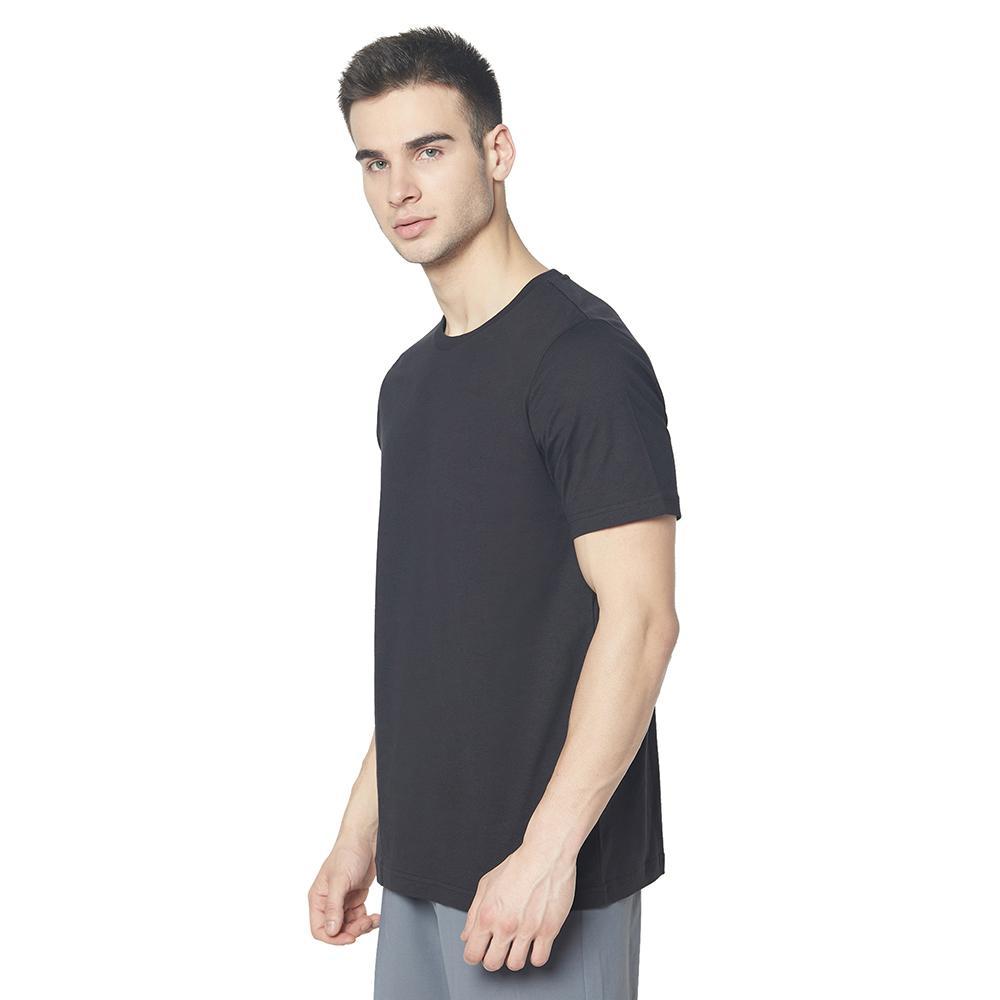 Picot Solid Men Round Neck Tshirt