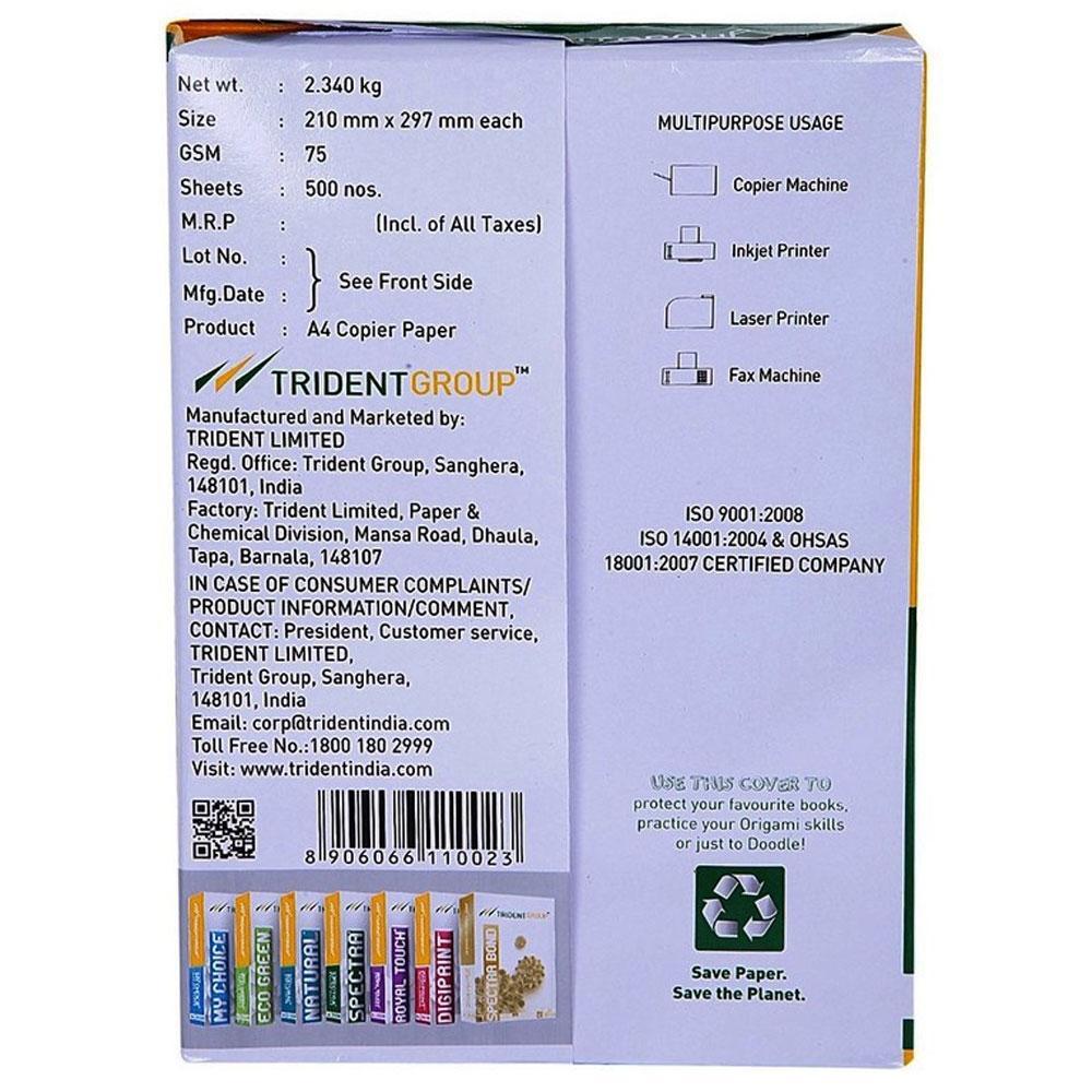 Trident Spectra A4 Copy Paper Carton of Reams , (500 Sheet Each)