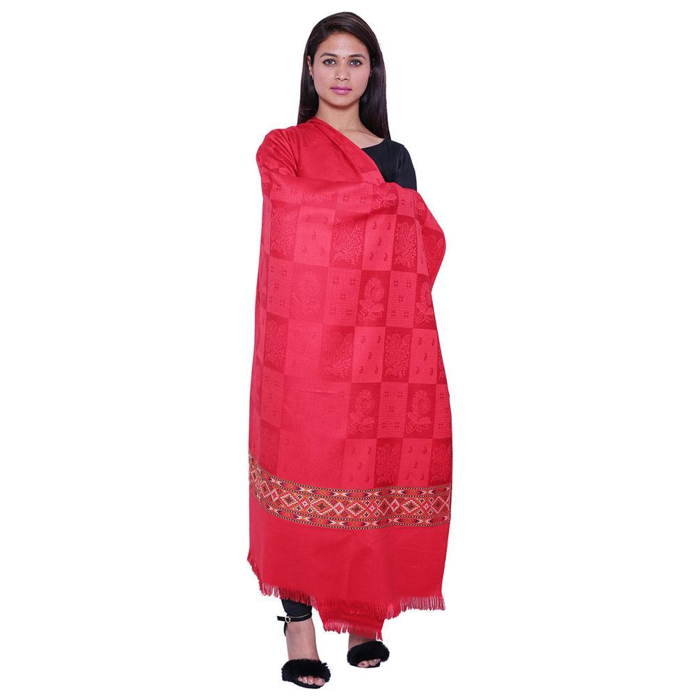 Stolr Women's  Acrylic Red Shawl Wrap for Women Size W80*L40