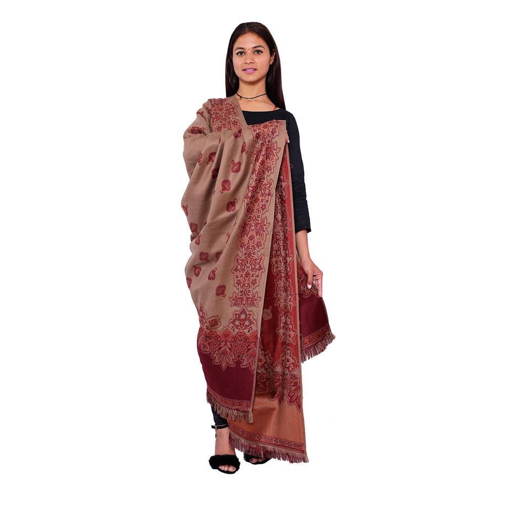 STOLR Women's  Acrylic Brown Shawl/Wrap for Women Size W80*L40