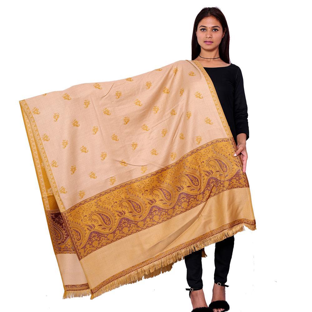 STOLR Women's  Acrylic Golden Shawl/Wrap for Women Size W80*L40