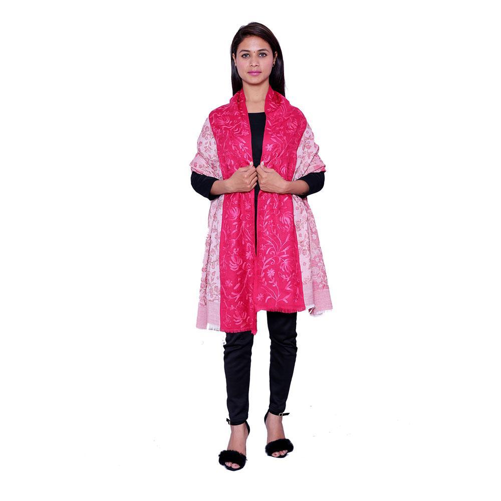 STOLR Girls's  Polywool Pink Stole/Wrap/Shawl for Girls &  Women Size W80*L28